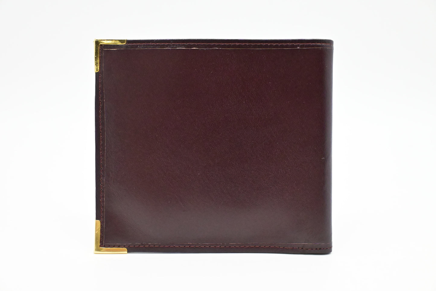 Celine Bifold Wallet in Maroon Leather