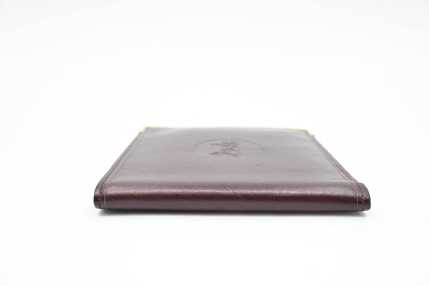Celine Bifold Wallet in Maroon Leather