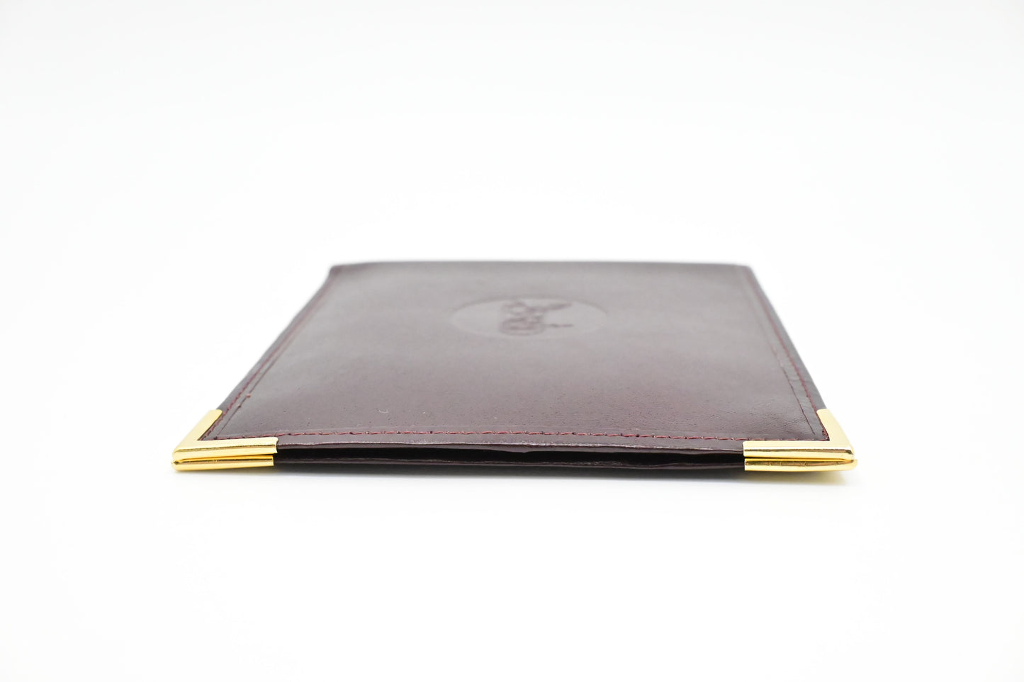 Celine Bifold Wallet in Maroon Leather