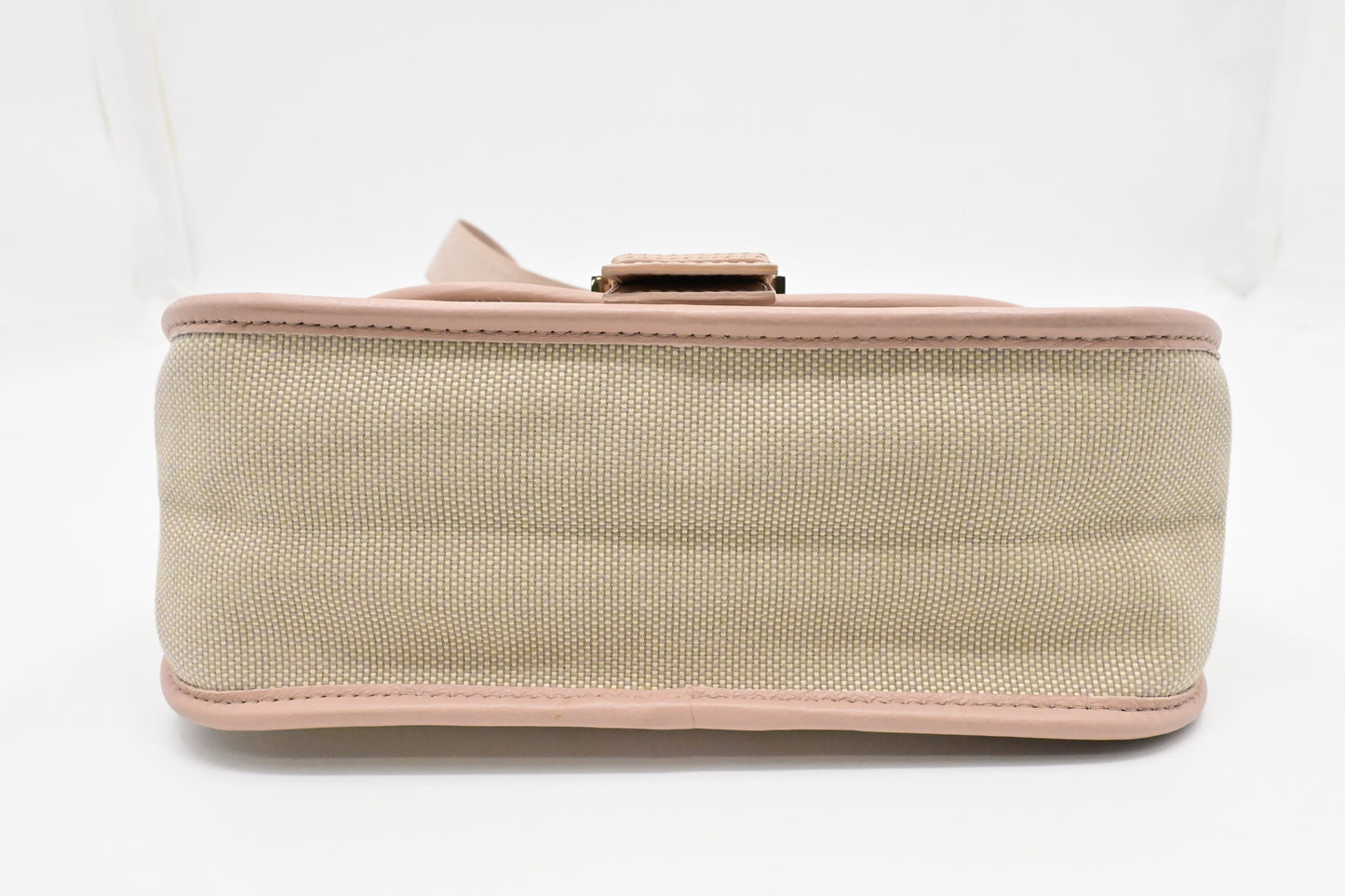 Fendi Crossbody in Pink Leather and Beige Canvas