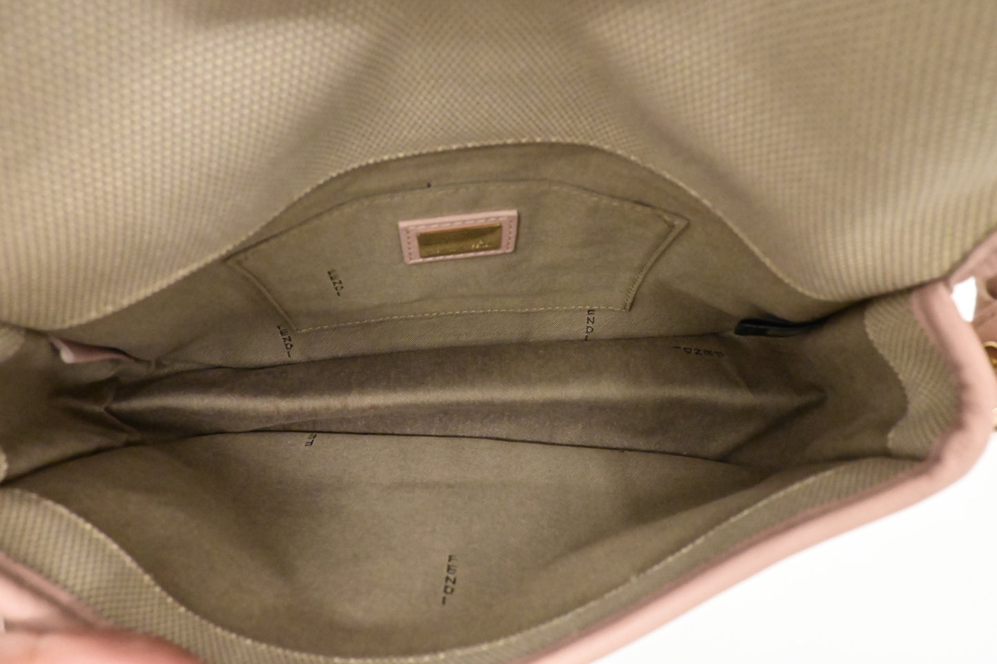 Fendi Crossbody in Pink Leather and Beige Canvas