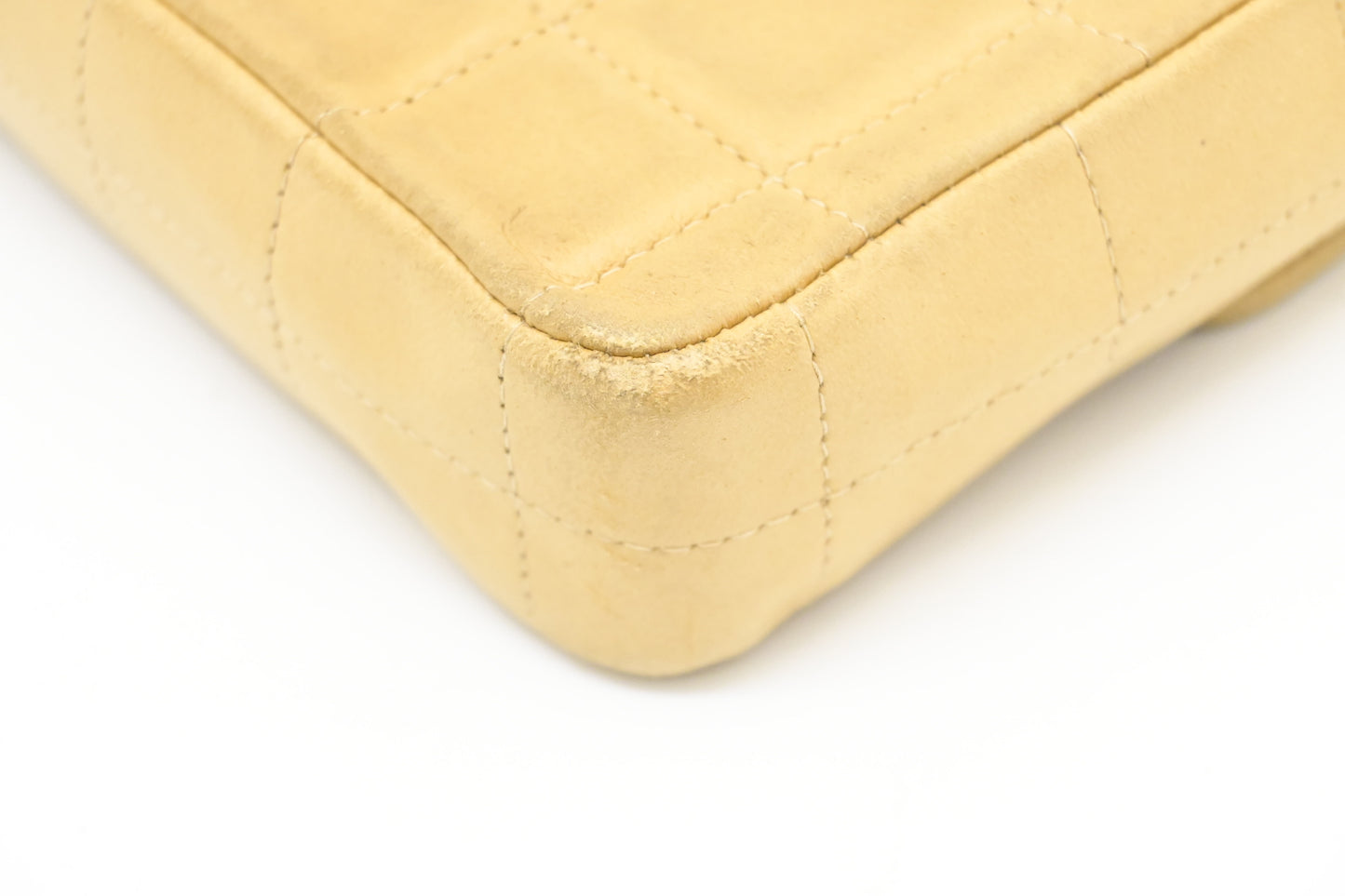 Chanel East West Shoulder Bag in Beige Leather