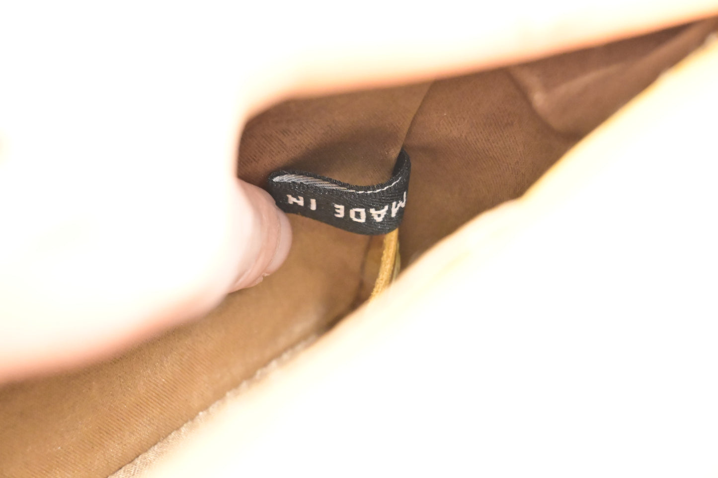 Chanel East West Shoulder Bag in Beige Leather