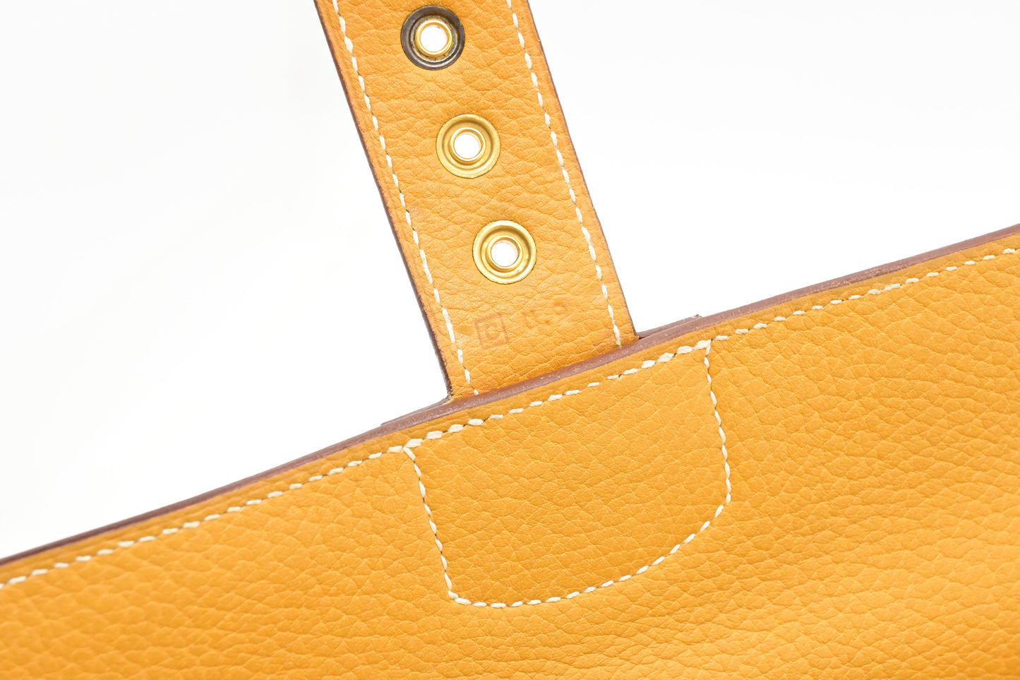 Hermes Sac a Depeches 41 in Yellow Clemence Leather