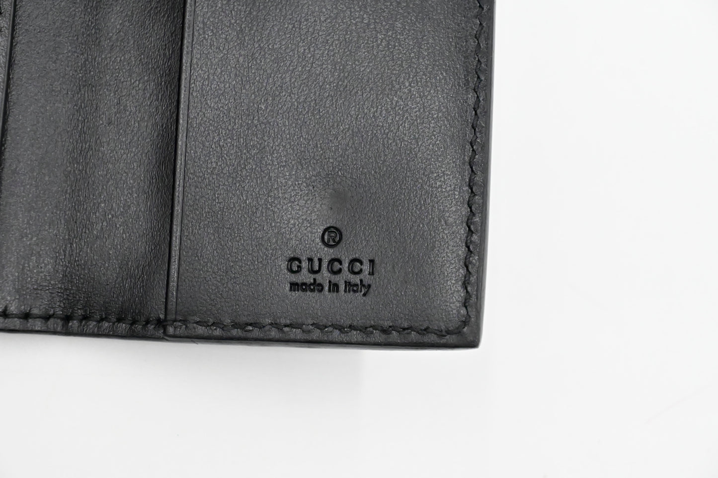 Gucci Key Case in Black Perforated Leather