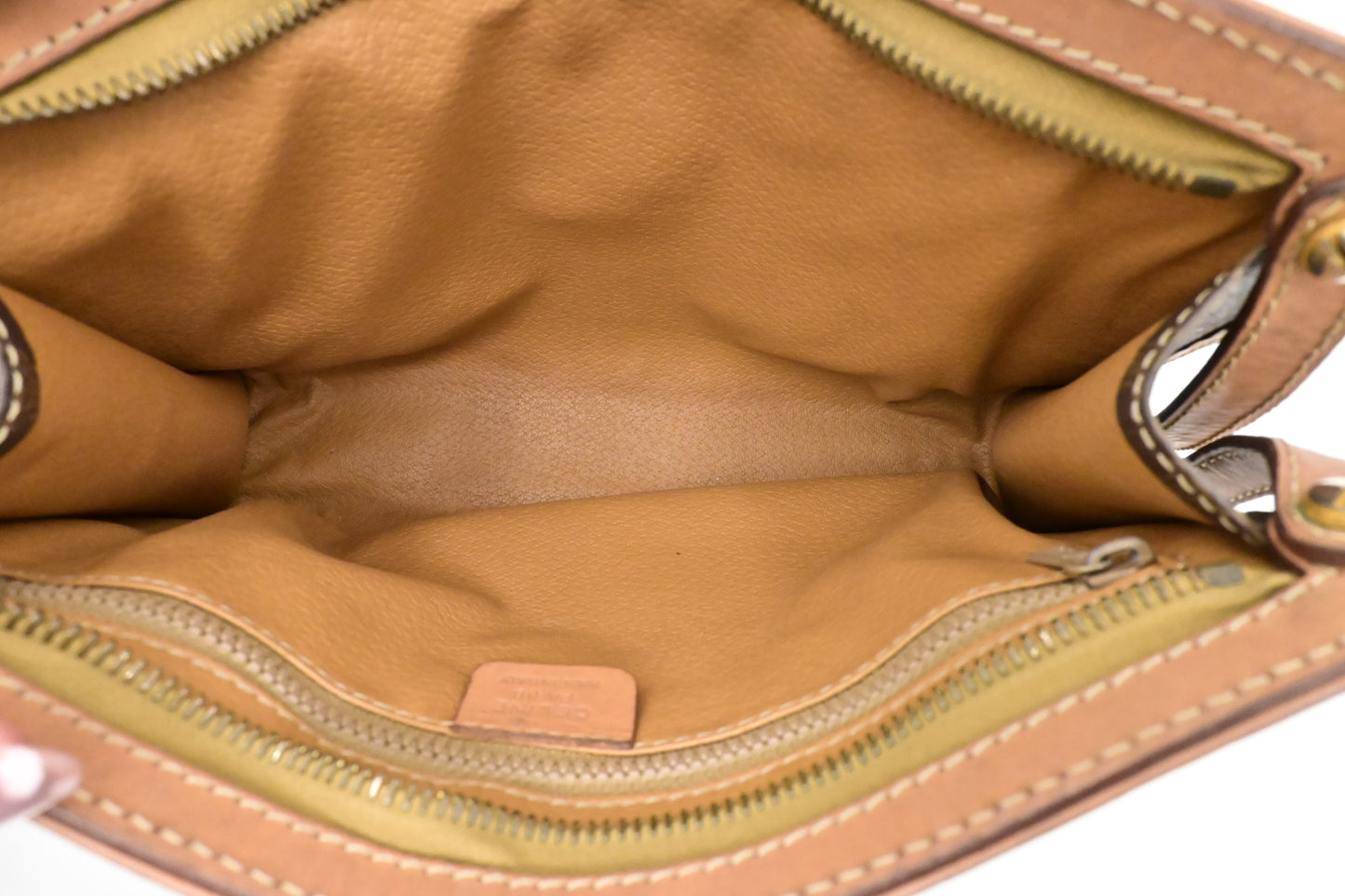 Celine Pouch in Brown Macadam Canvas