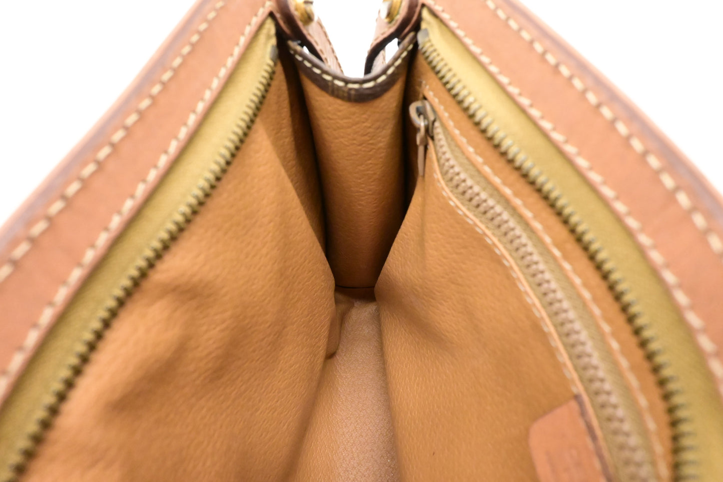 Celine Pouch in Brown Macadam Canvas