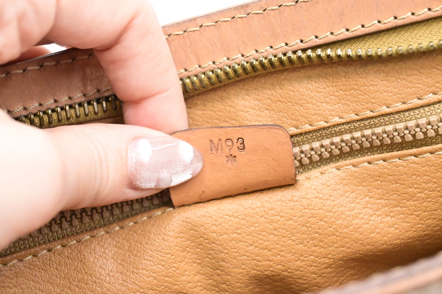 Celine Pouch in Brown Macadam Canvas