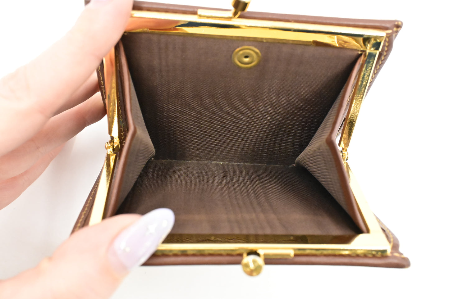 Burberry Compact Wallet in Beige Check Coated Canvas