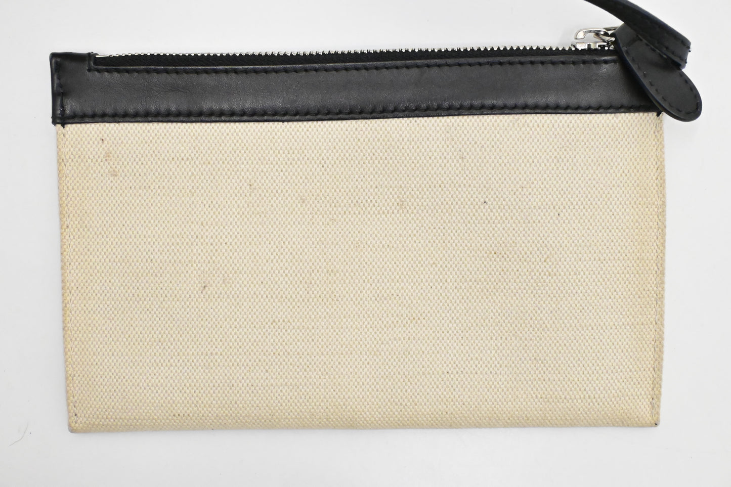Balenciaga Medium Navy Cabas Tote in Ecru and Black Canvas