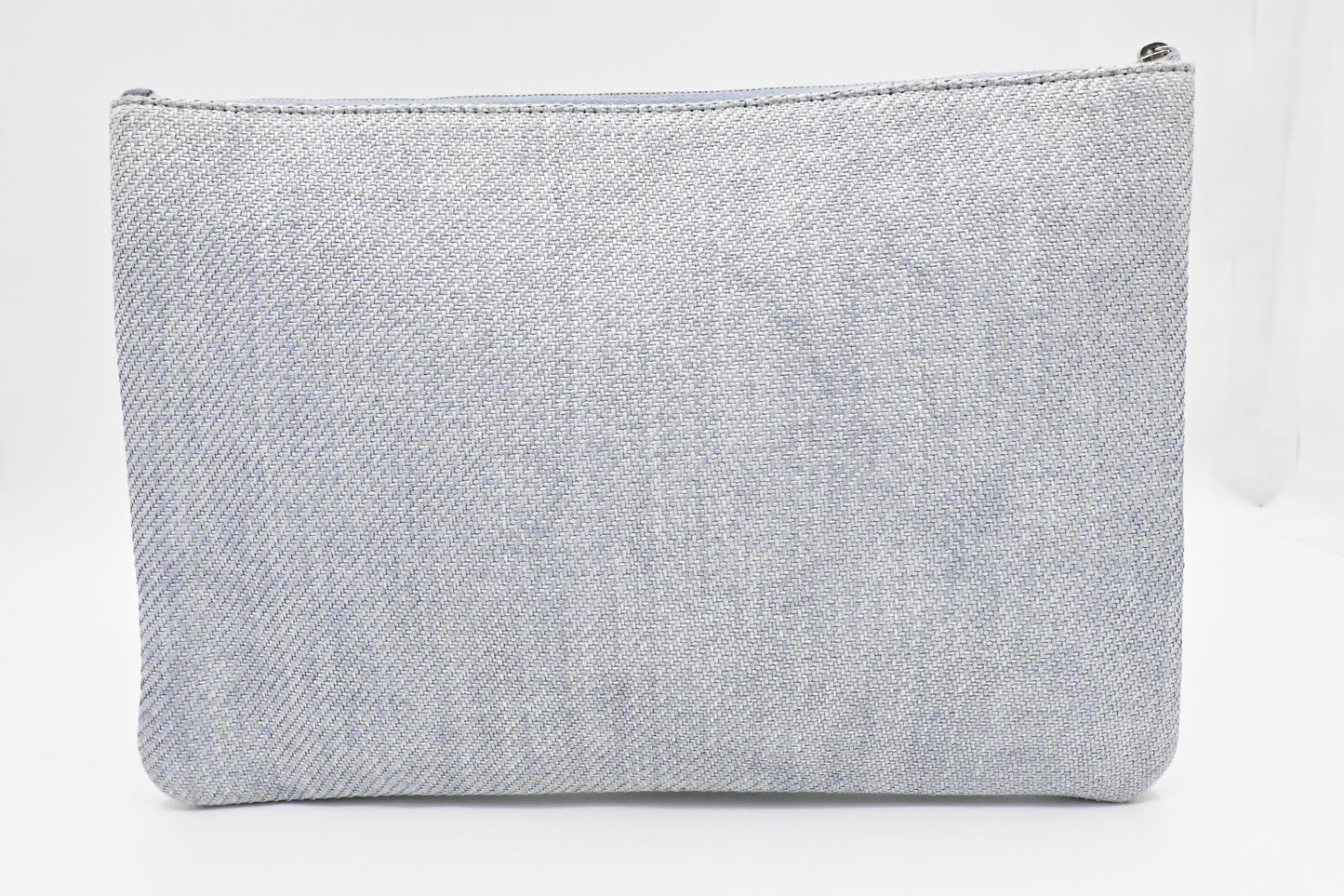 Chanel Deauville Clutch in Grey Canvas
