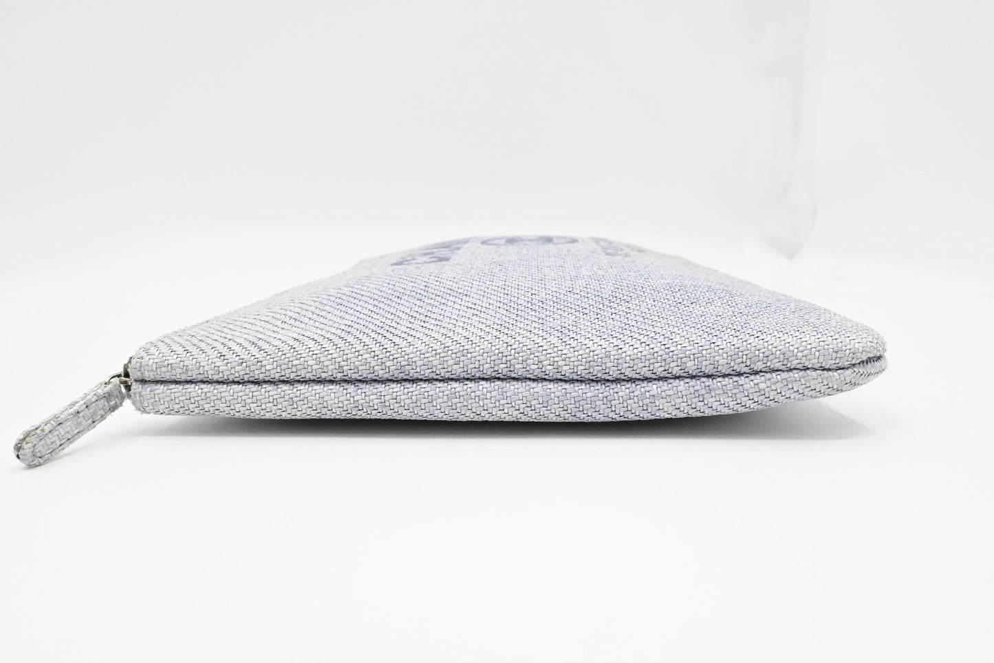 Chanel Deauville Clutch in Grey Canvas