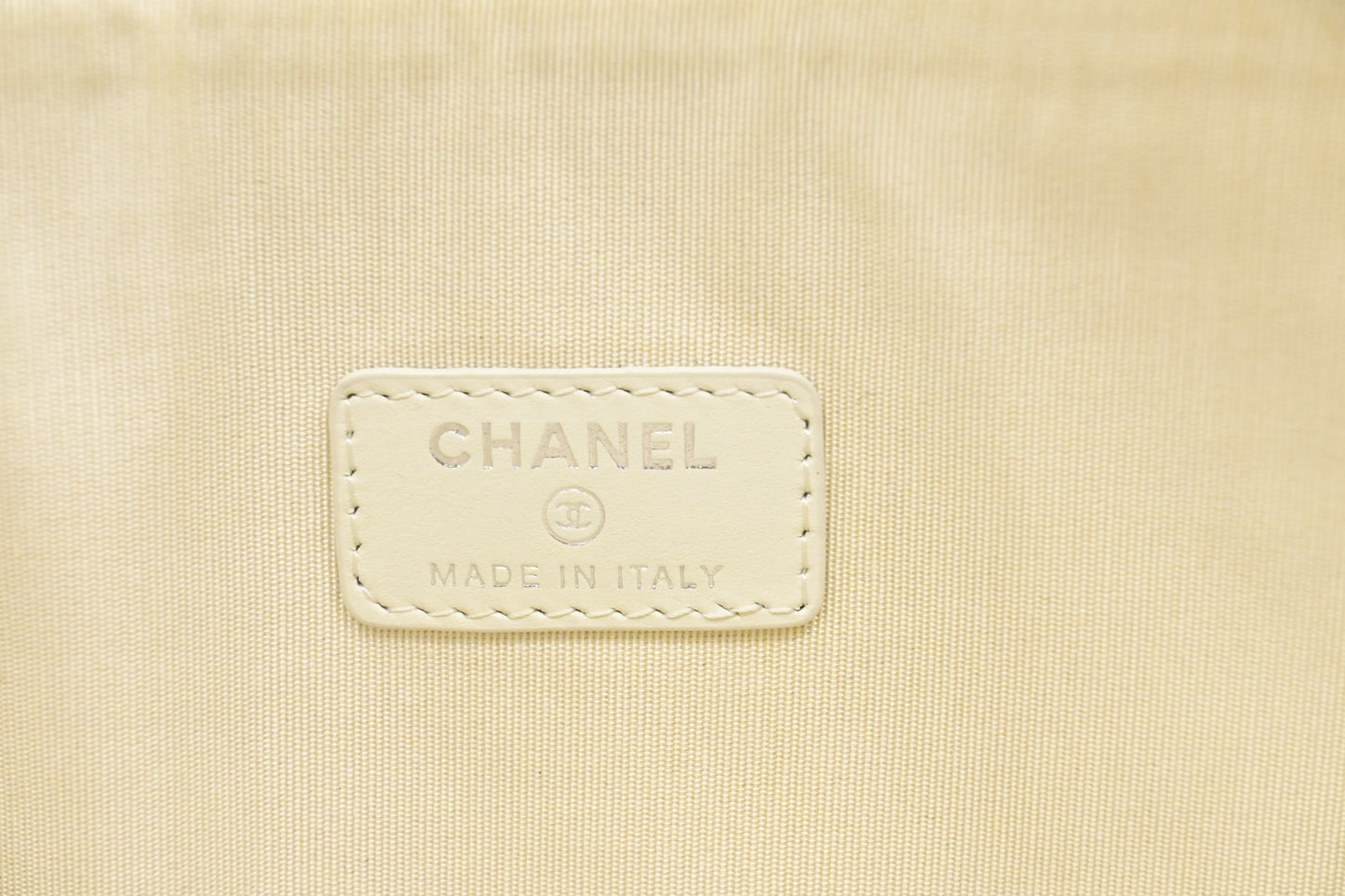 Chanel Deauville Clutch in Grey Canvas