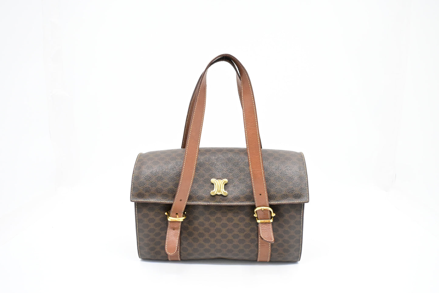 Celine Handbag in Brown Macadam Canvas