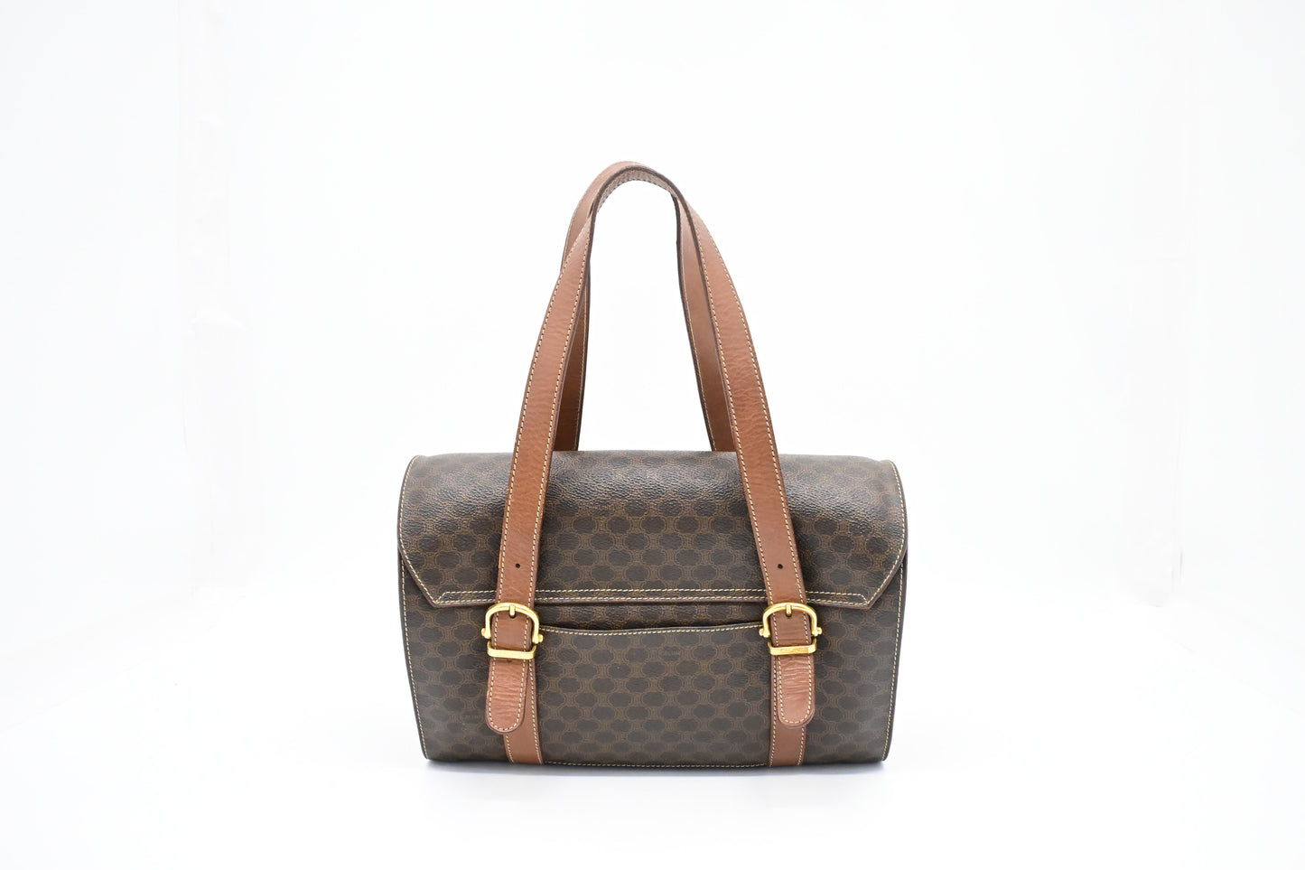 Celine Handbag in Brown Macadam Canvas