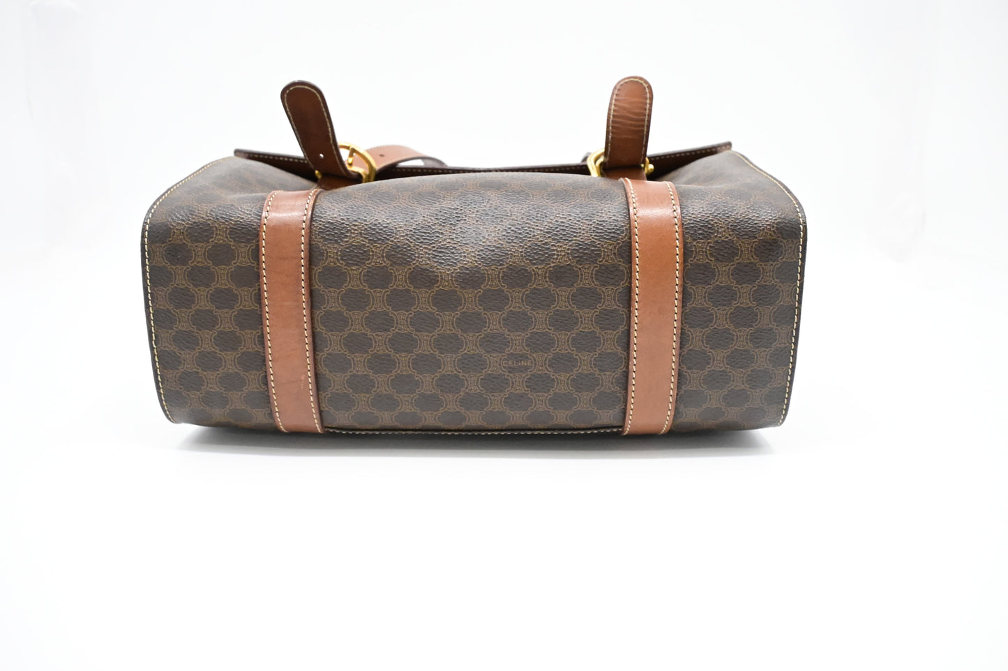 Celine Handbag in Brown Macadam Canvas