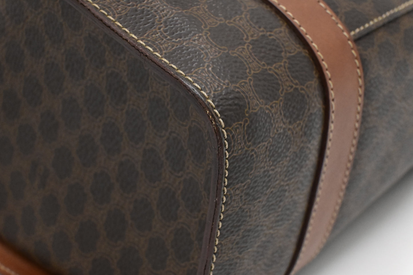 Celine Handbag in Brown Macadam Canvas