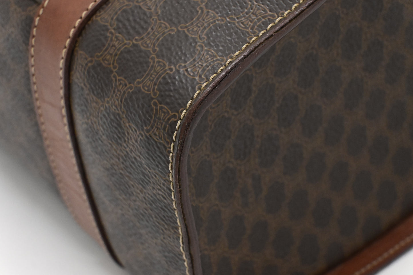 Celine Handbag in Brown Macadam Canvas