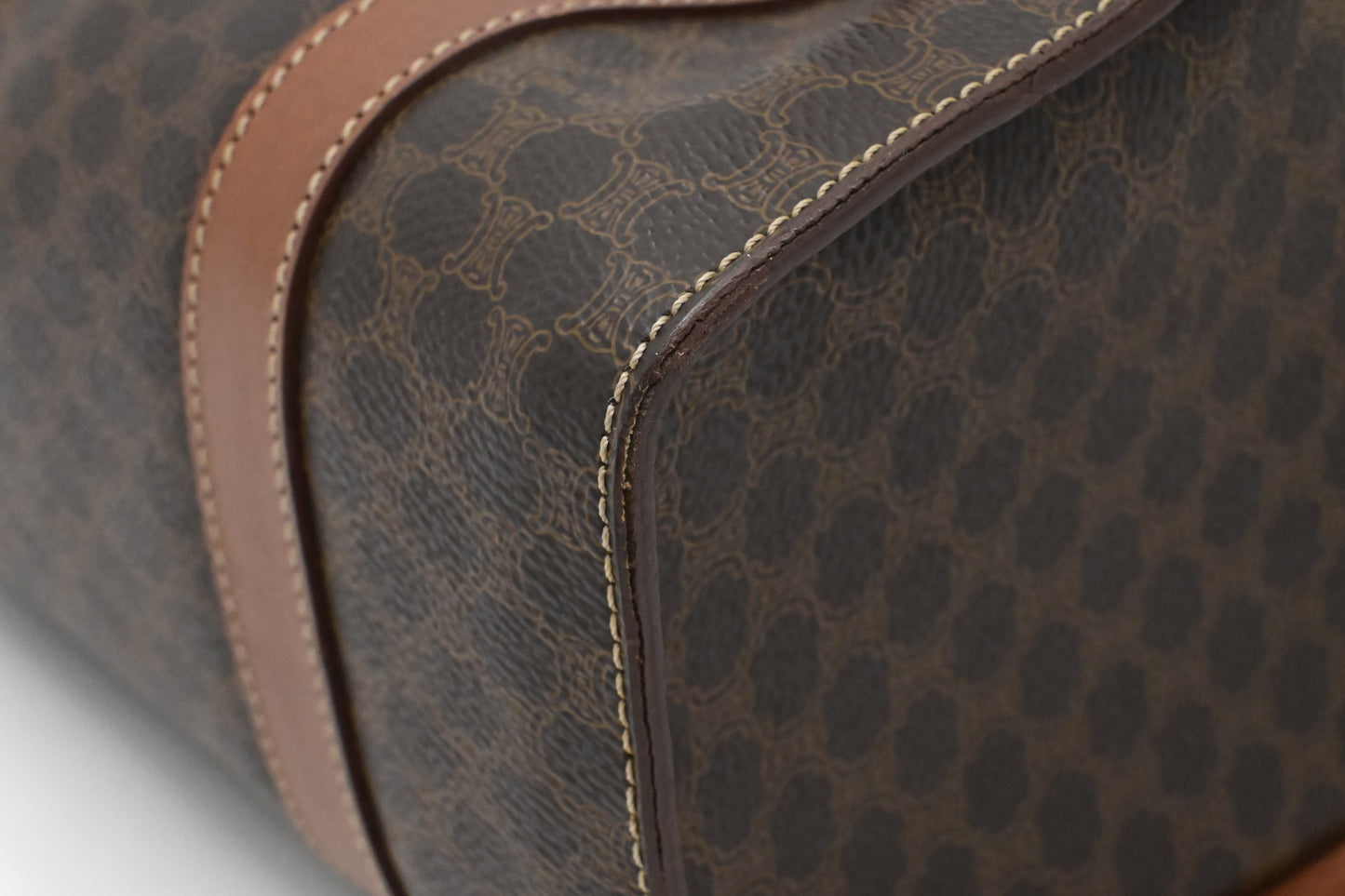 Celine Handbag in Brown Macadam Canvas
