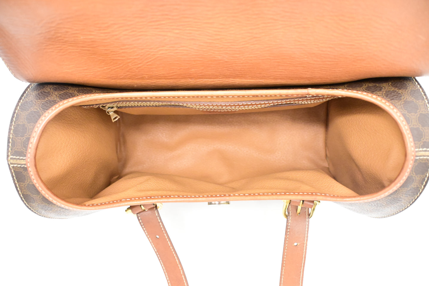 Celine Handbag in Brown Macadam Canvas