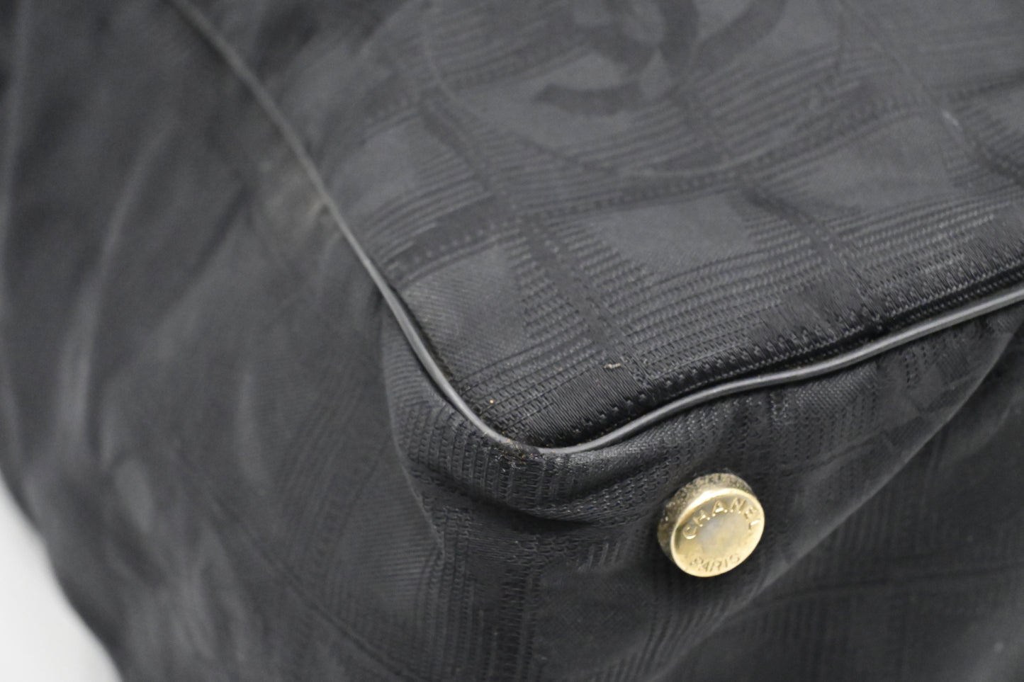 Chanel New Travel Line Tote in Black Canvas
