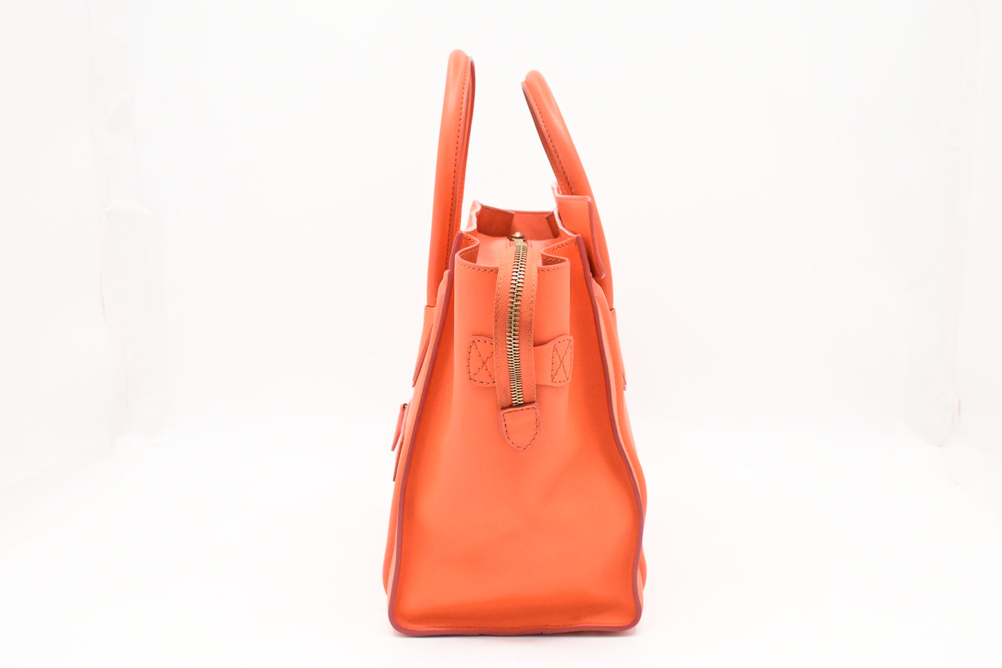 Celine Mini Luggage in Orange Leather