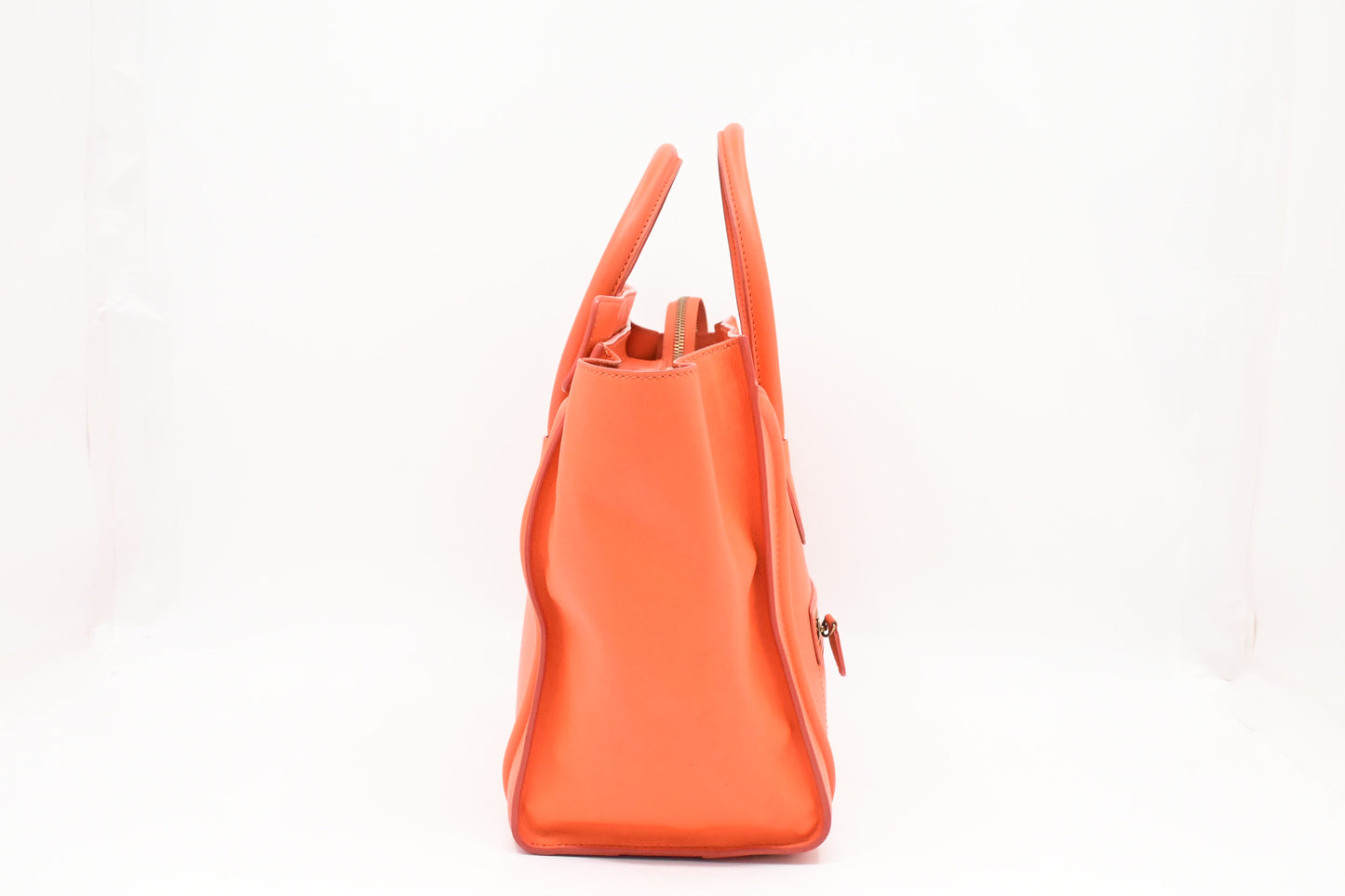 Celine Mini Luggage in Orange Leather