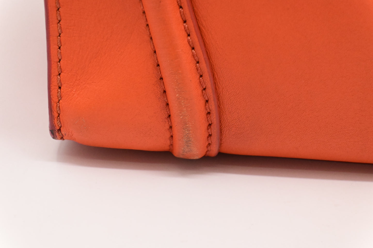Celine Mini Luggage in Orange Leather