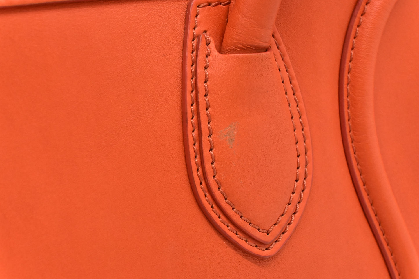 Celine Mini Luggage in Orange Leather