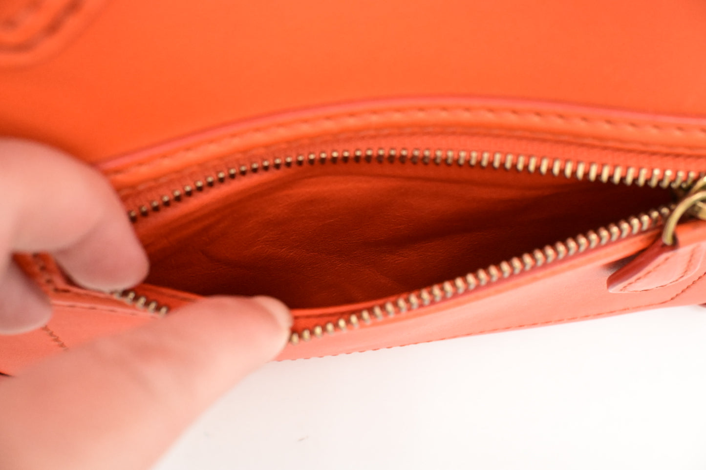 Celine Mini Luggage in Orange Leather