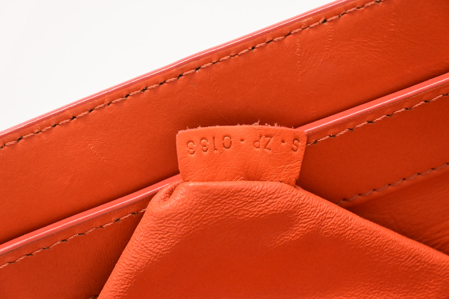 Celine Mini Luggage in Orange Leather