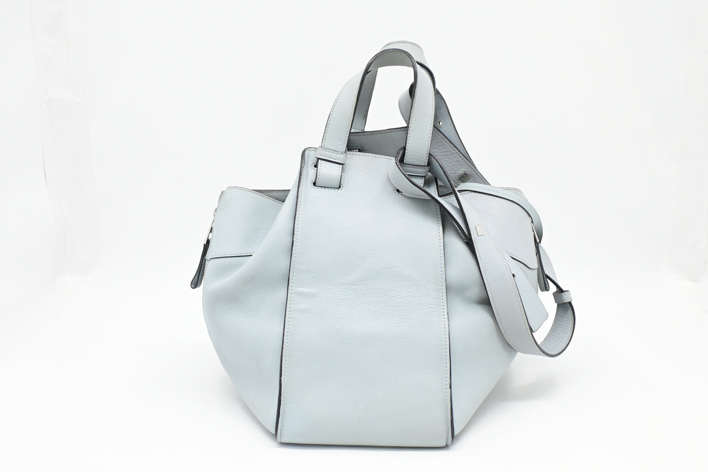 Loewe Small Hammock in Light Blue Leather