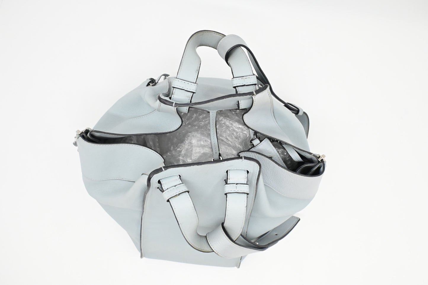 Loewe Small Hammock in Light Blue Leather