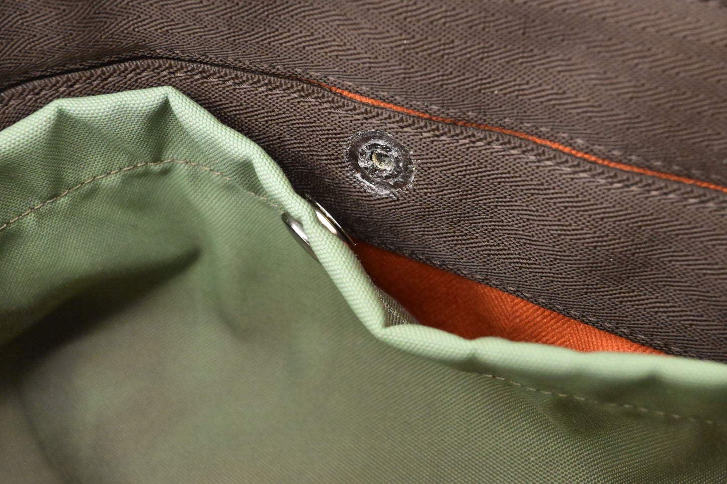 Hermes Fourre Tout de Cavalier in Orange Canvas