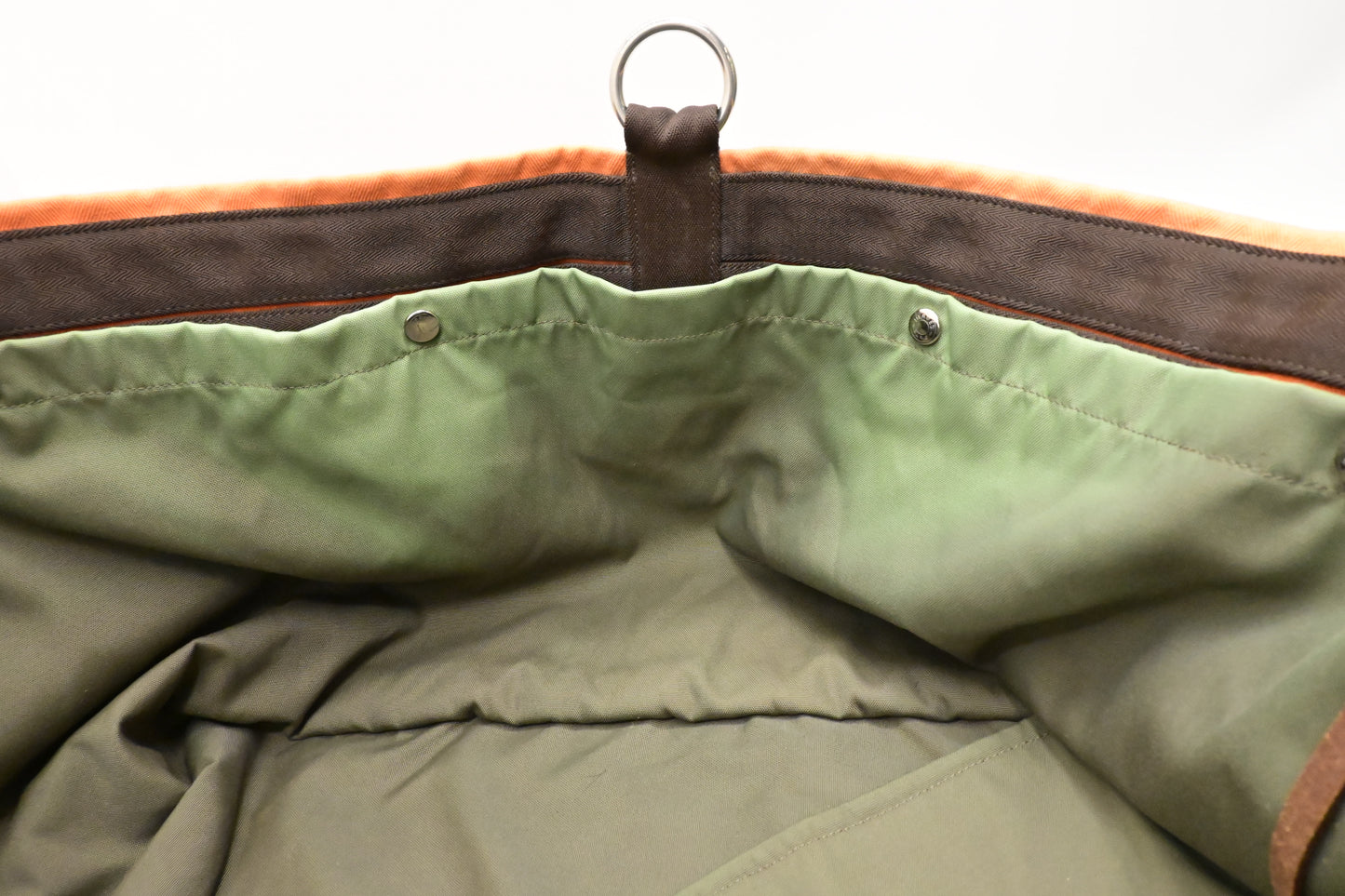 Hermes Fourre Tout de Cavalier in Orange Canvas