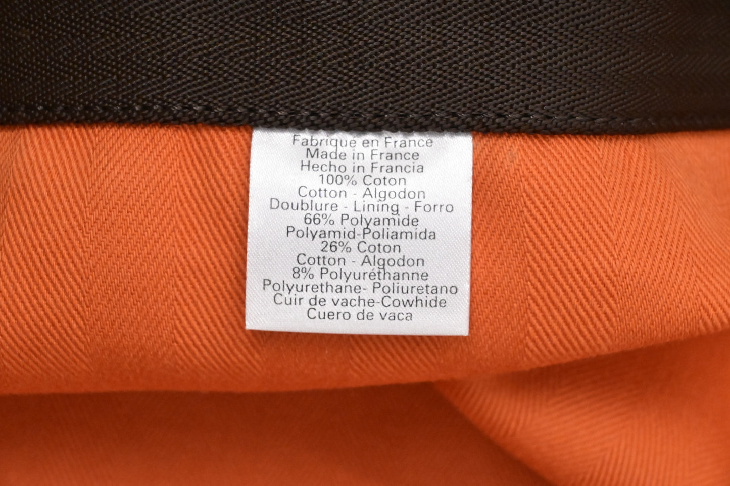 Hermes Fourre Tout de Cavalier in Orange Canvas
