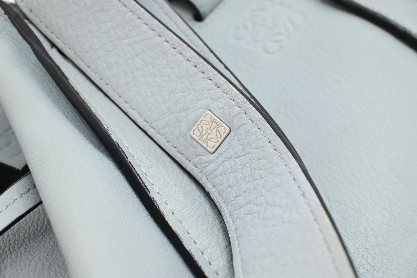 Loewe Small Hammock in Light Blue Leather