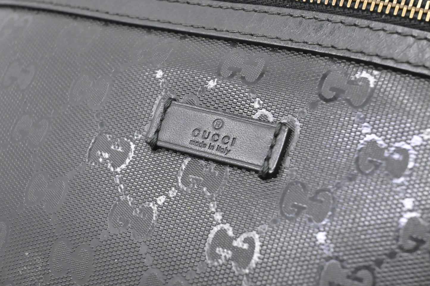 Gucci Bumbag in Black Imprime Canvas