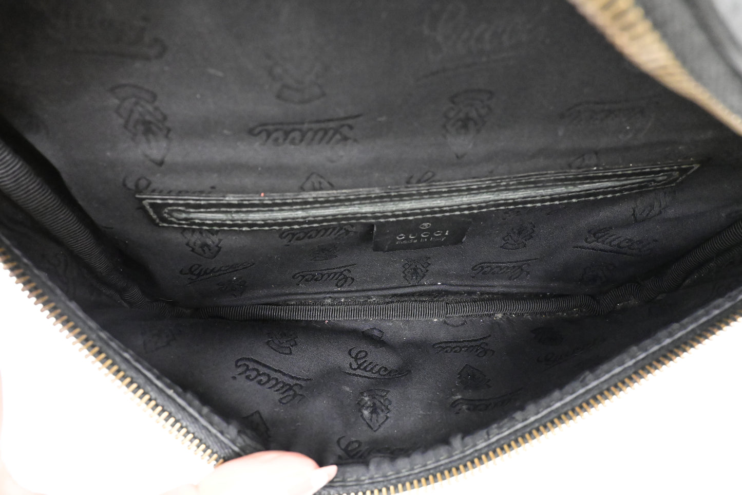 Gucci Bumbag in Black Imprime Canvas