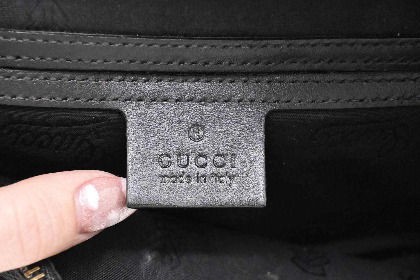 Gucci Bumbag in Black Imprime Canvas
