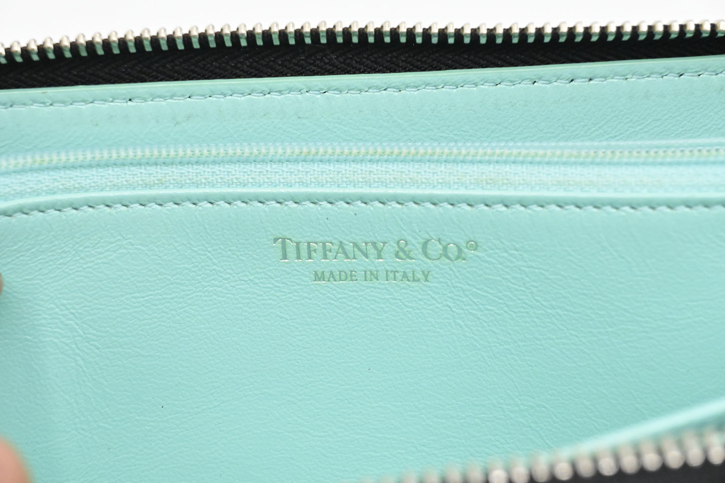 Tiffany & Co. Long Zippy Wallet in Black Leather