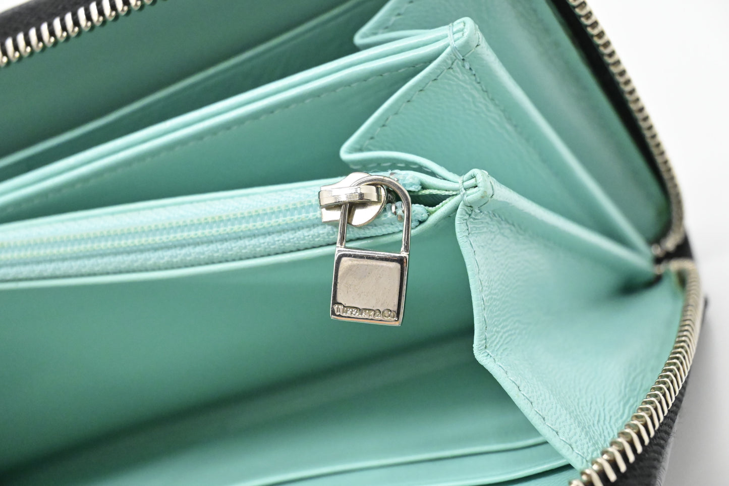 Tiffany & Co. Long Zippy Wallet in Black Leather