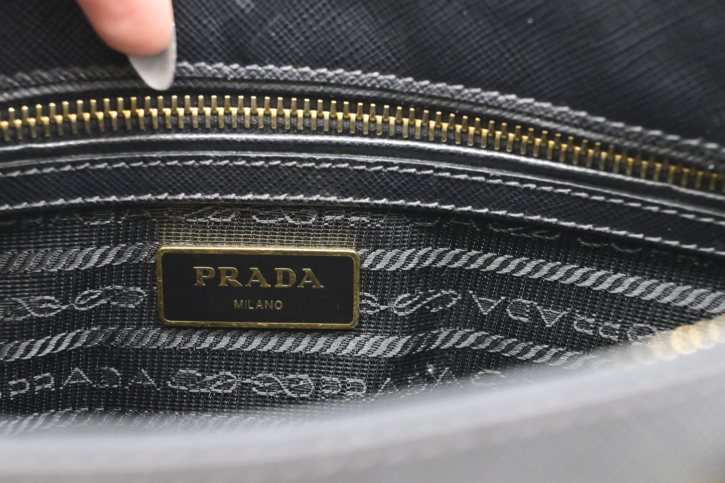 Prada Small Galleria in Black Saffiano Leather