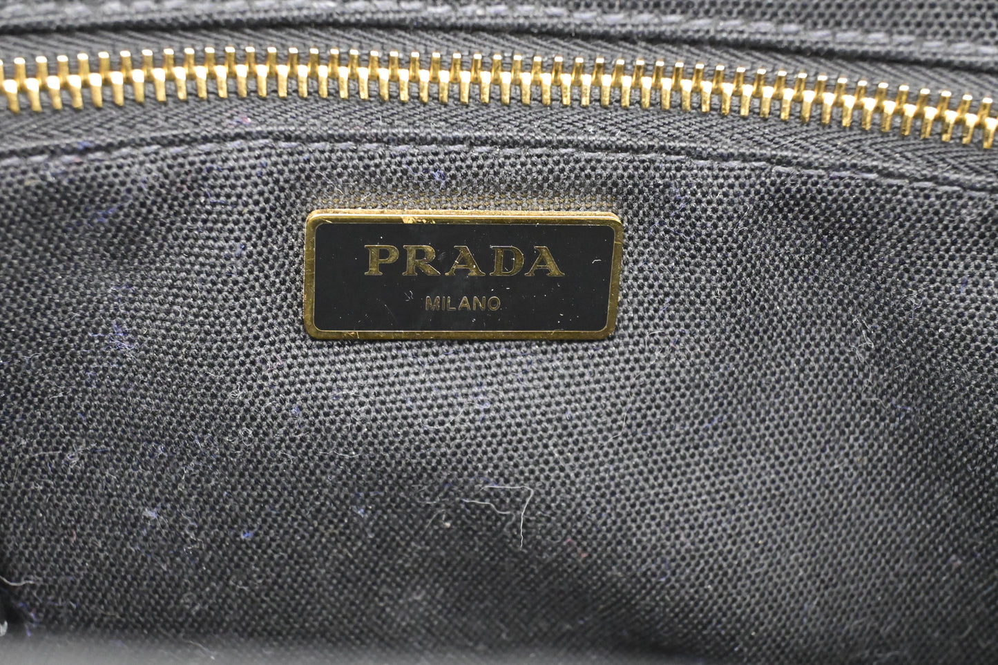 Prada Wicker Basket Bag in Black Canvas