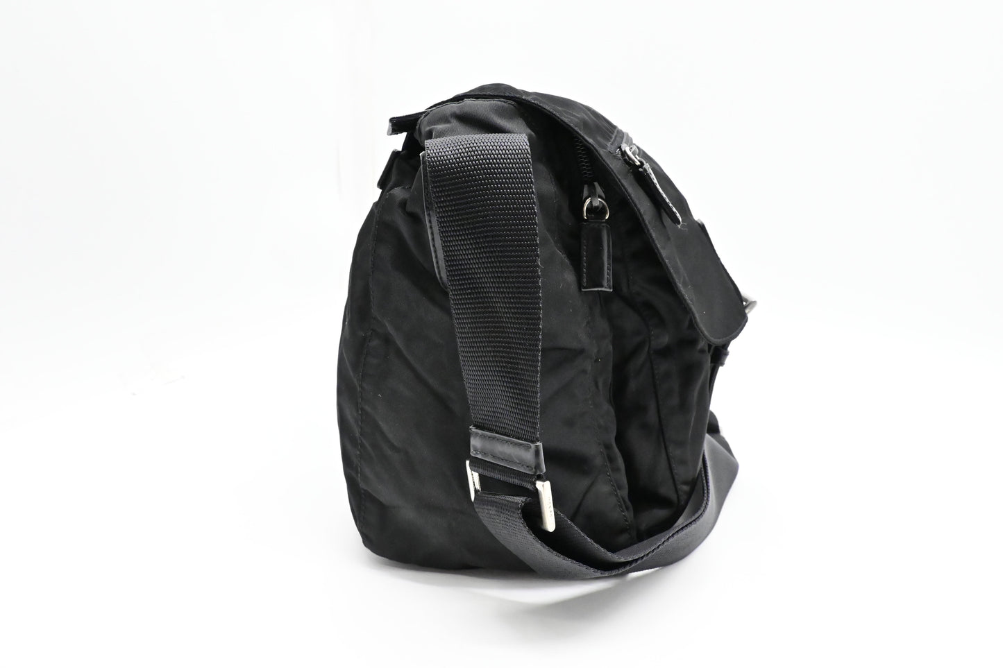 Prada Messenger Bag in Black Nylon Canvas