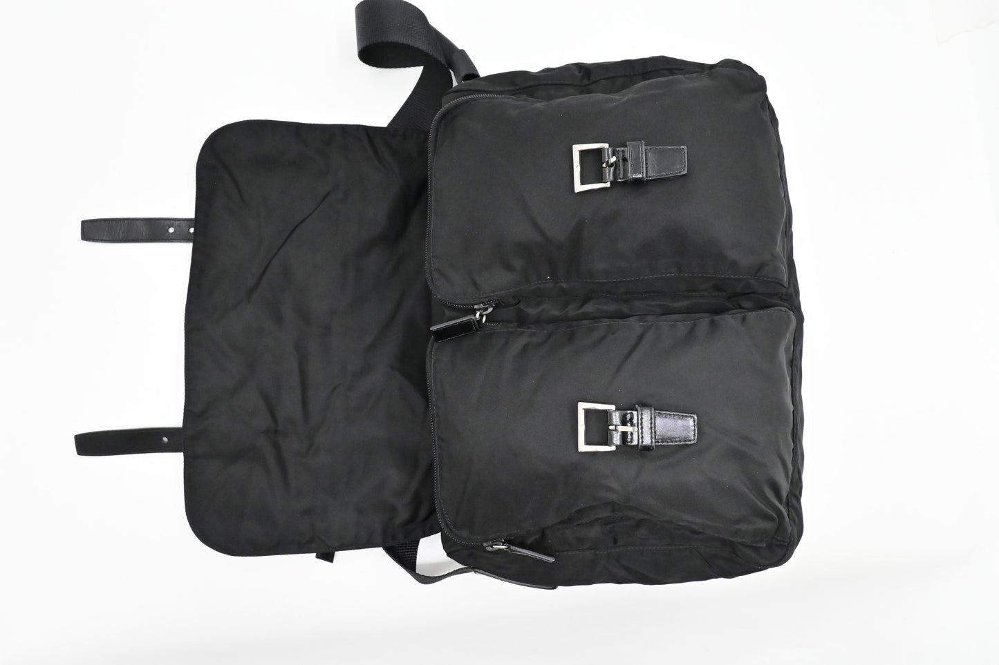 Prada Messenger Bag in Black Nylon Canvas