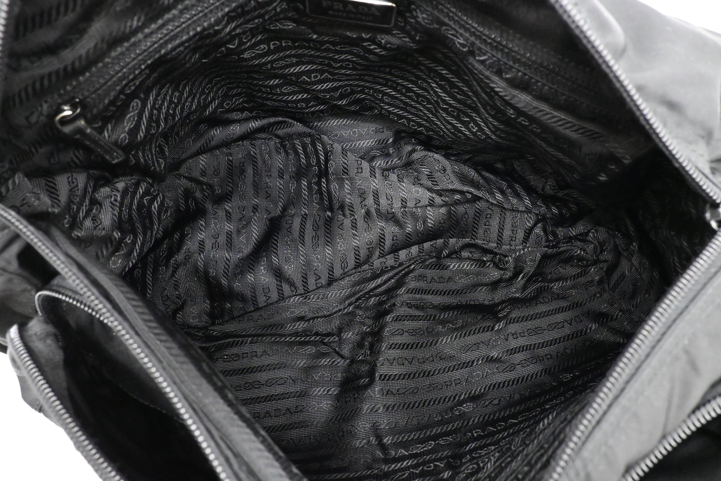 Prada Messenger Bag in Black Nylon Canvas