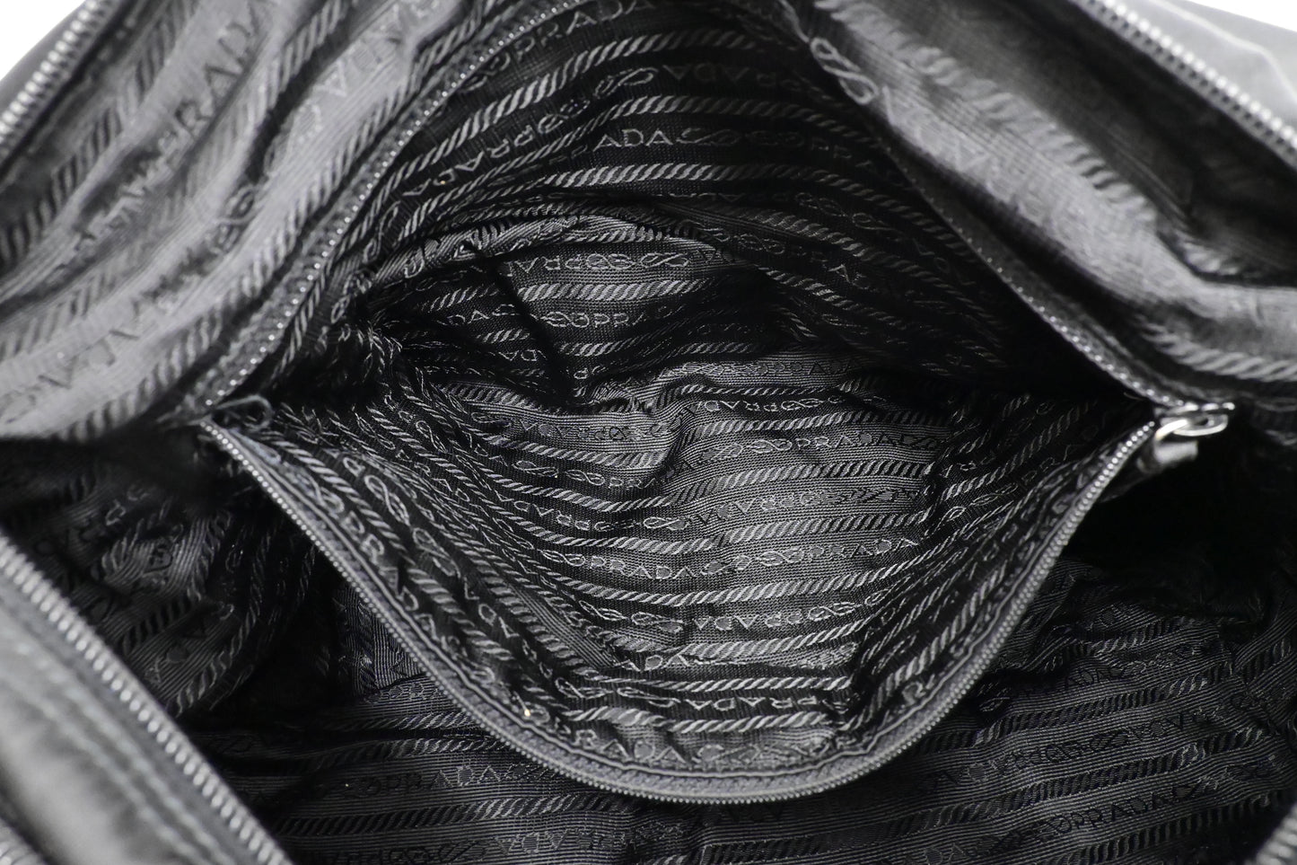 Prada Messenger Bag in Black Nylon Canvas