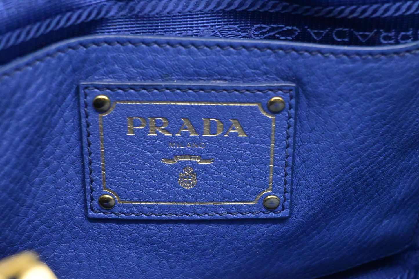 Prada 2way Bag in Blue Leather