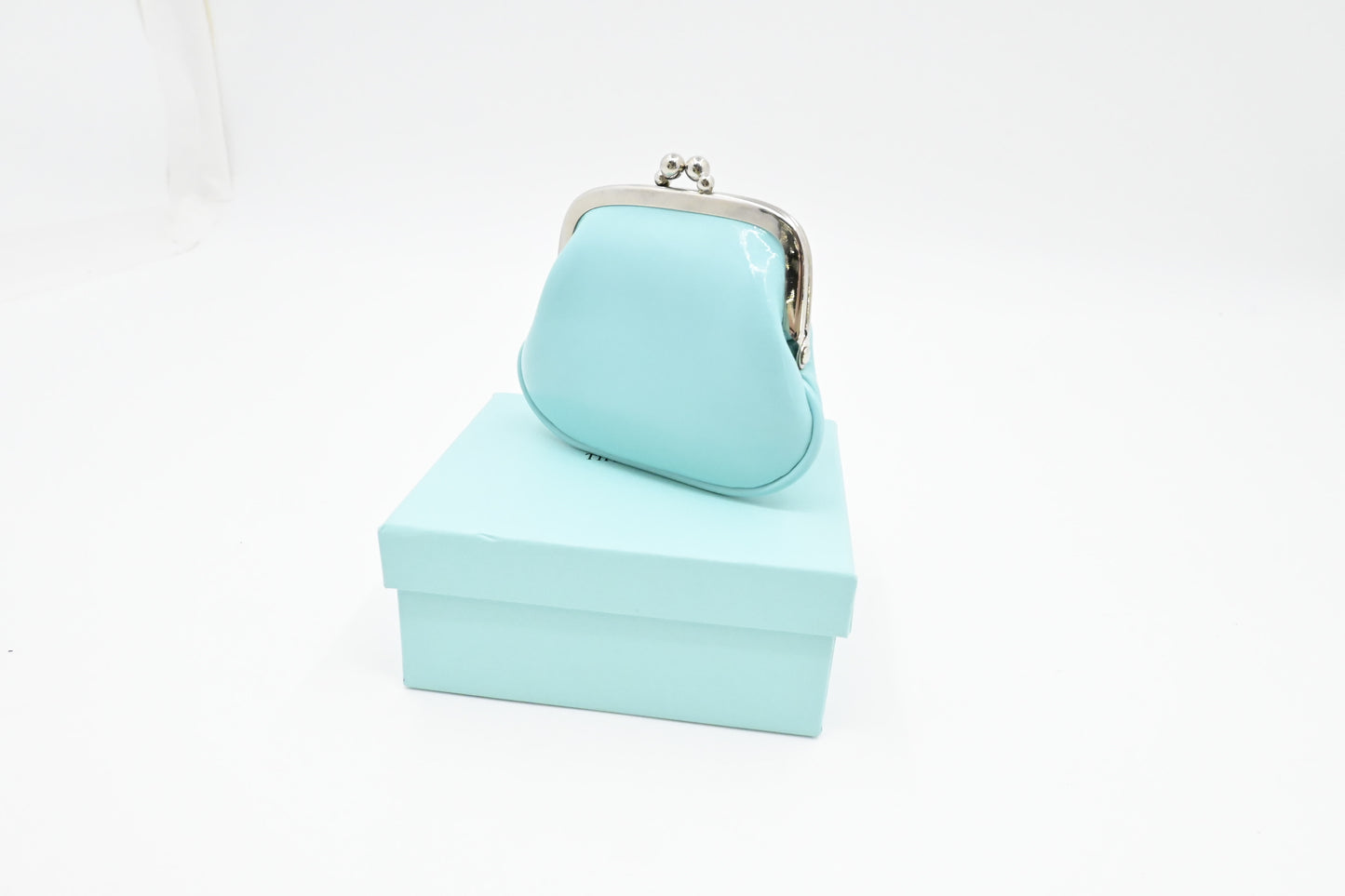 Tiffany & Co. Kisslock Coin Case in Blue Leather